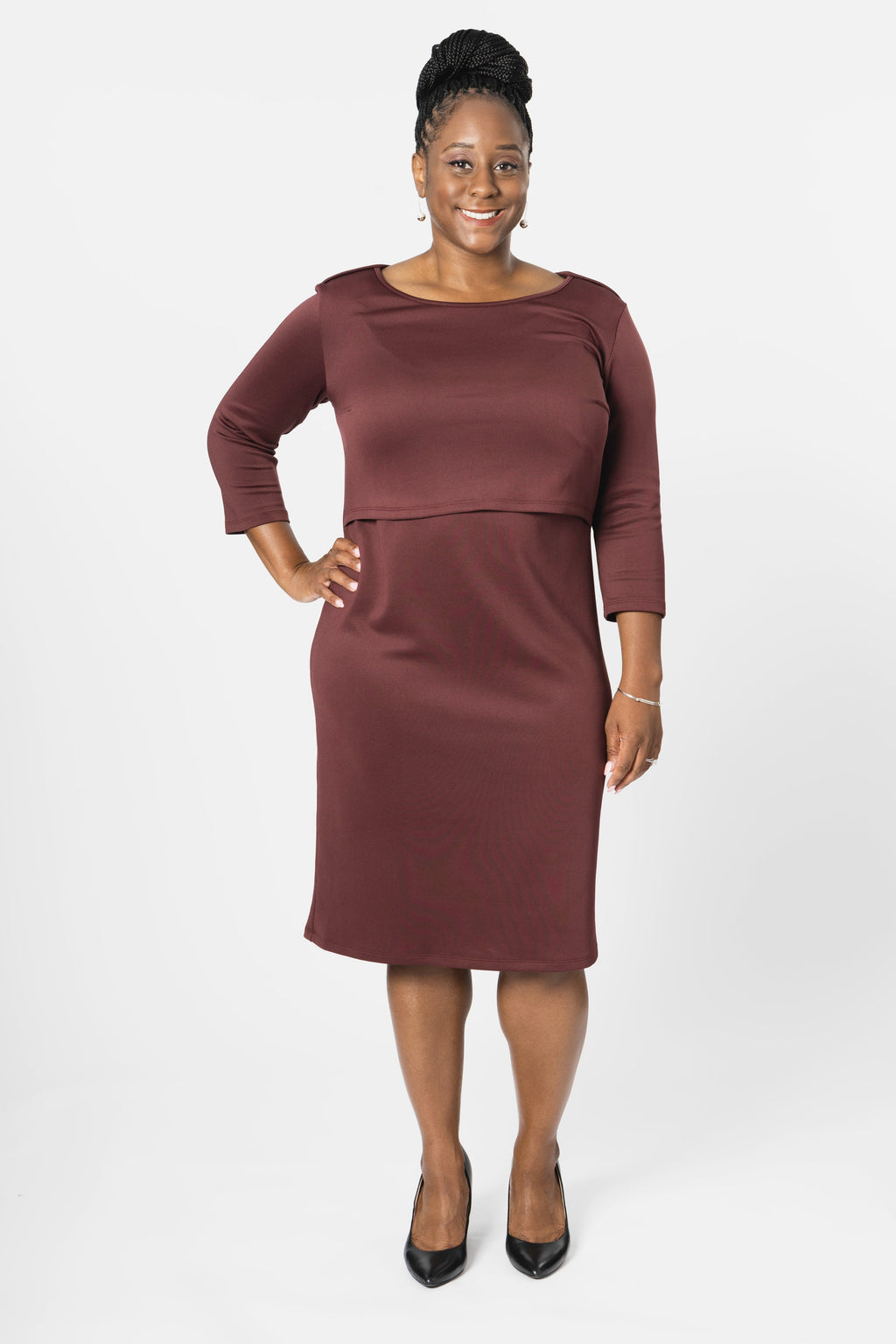 Maroon sheath outlet dress